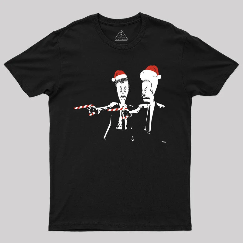 Beavis And Butthead Pulp Fiction Merry Christmas T-Shirt