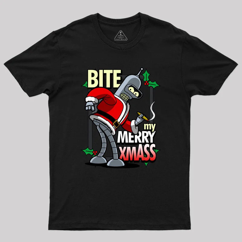 Bite my Merry XmASS Geek T-Shirt