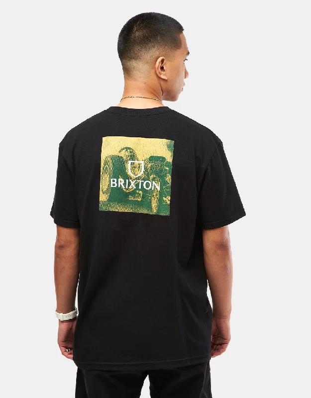 Brixton Alpha Square T-Shirt - Black/Cypress Green/Sunset Yellow