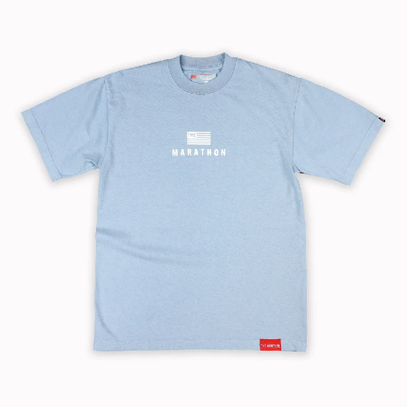 Modern Stack T-Shirt - Light Blue/White