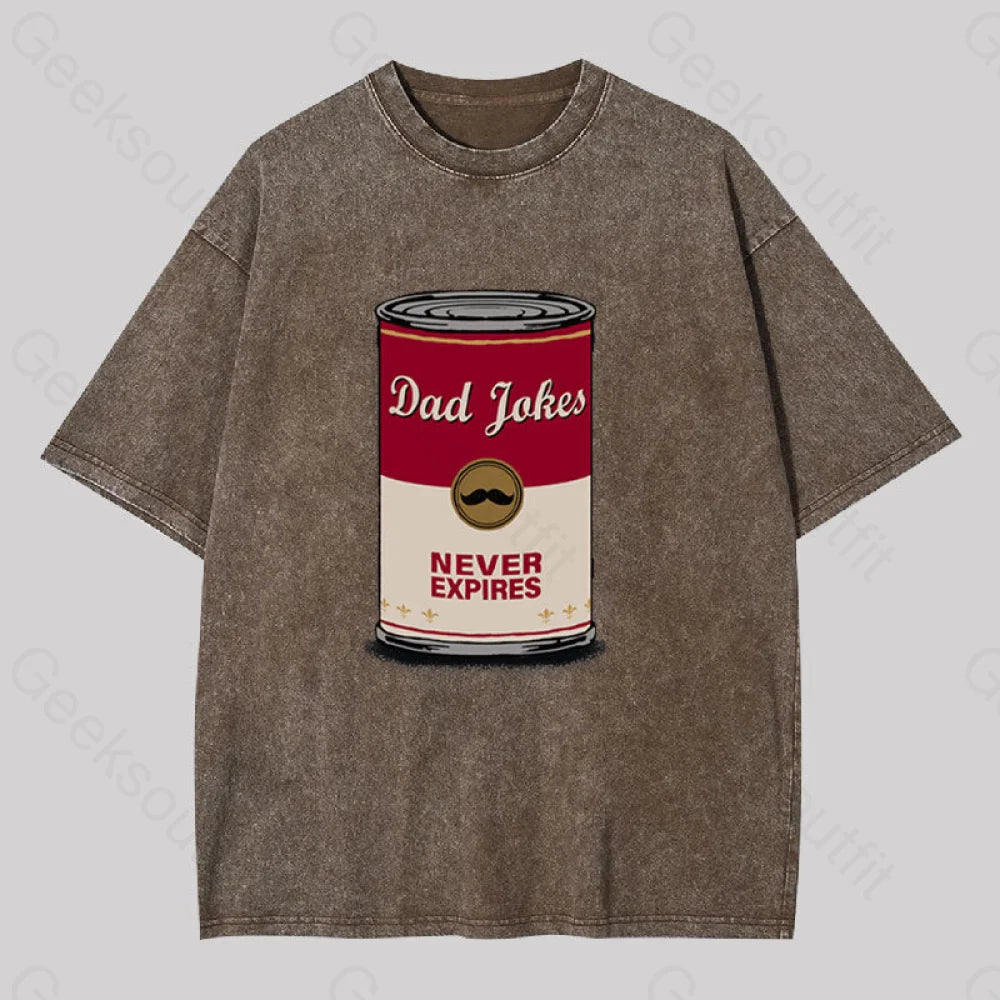 Dad Jokes Never Expire Washed T-shirt