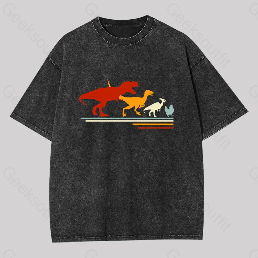 Dinosaur Evolution Washed T-shirt