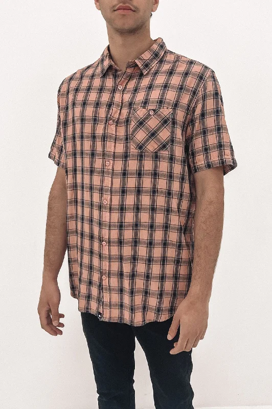 Essential Check Short Sleeve Shirt Terracotta