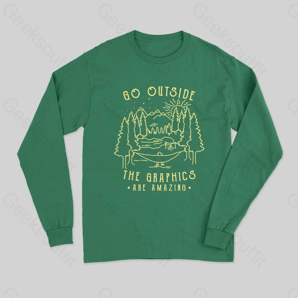 Go Outside The Graphics Long Sleeve T-Shirt