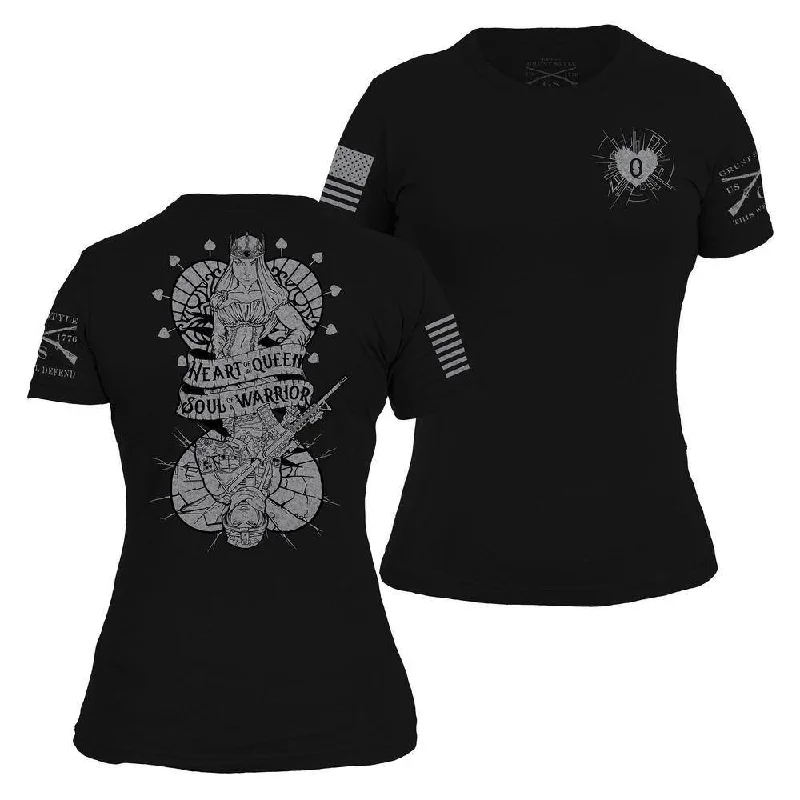 Women's Heart and Soul of a Warrior T-Shirt - Black