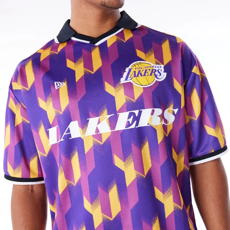 LA Lakers NBA Soccer Purple T-Shirt