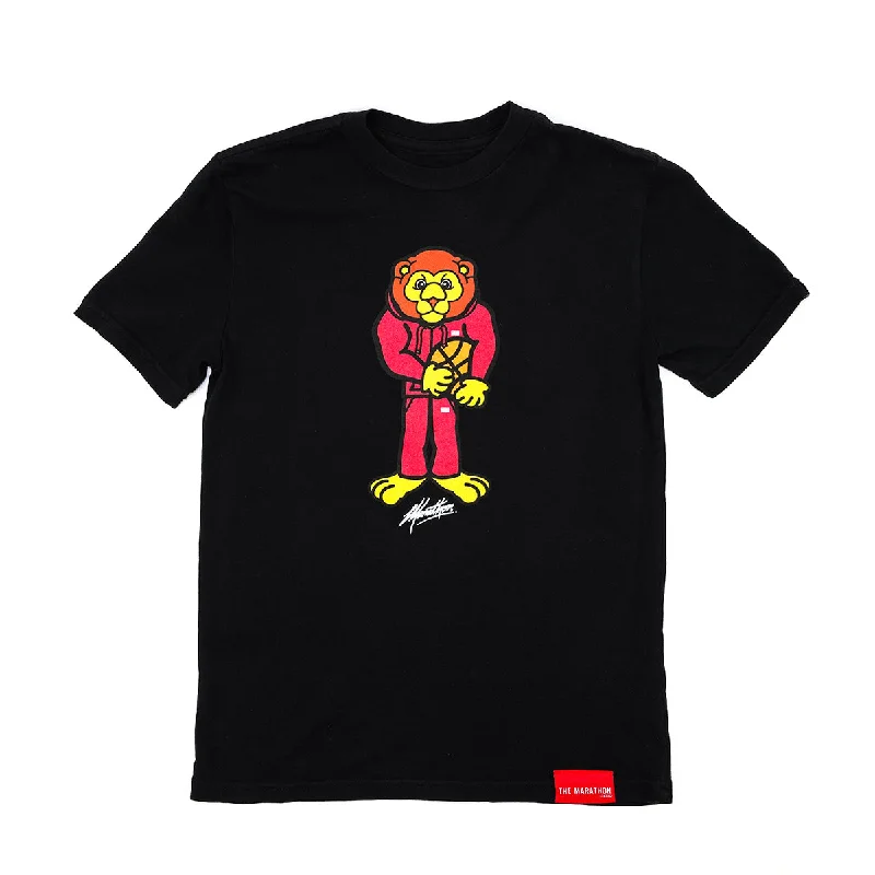 Leo Lion Basketball Kid's T-Shirt - Black