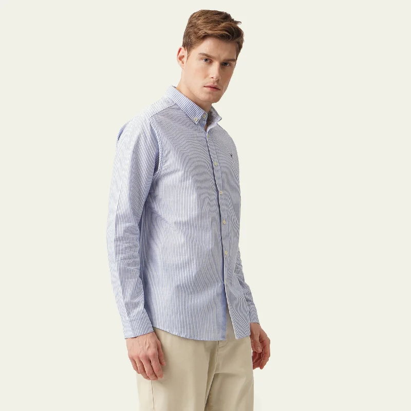 Long Sleeves Woven Shirt In Stripes