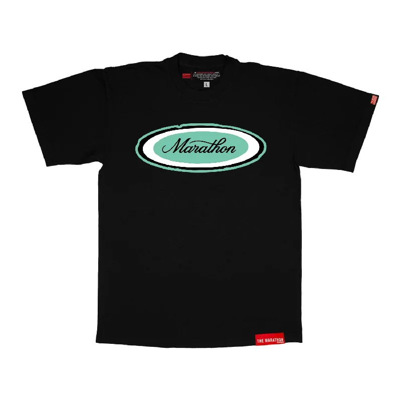 Marathon Emblem T-Shirt - Black/Mint