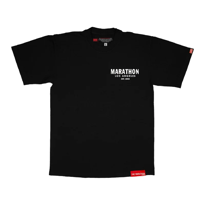 Marathon Origin (Left Hit) T-Shirt - Black/White