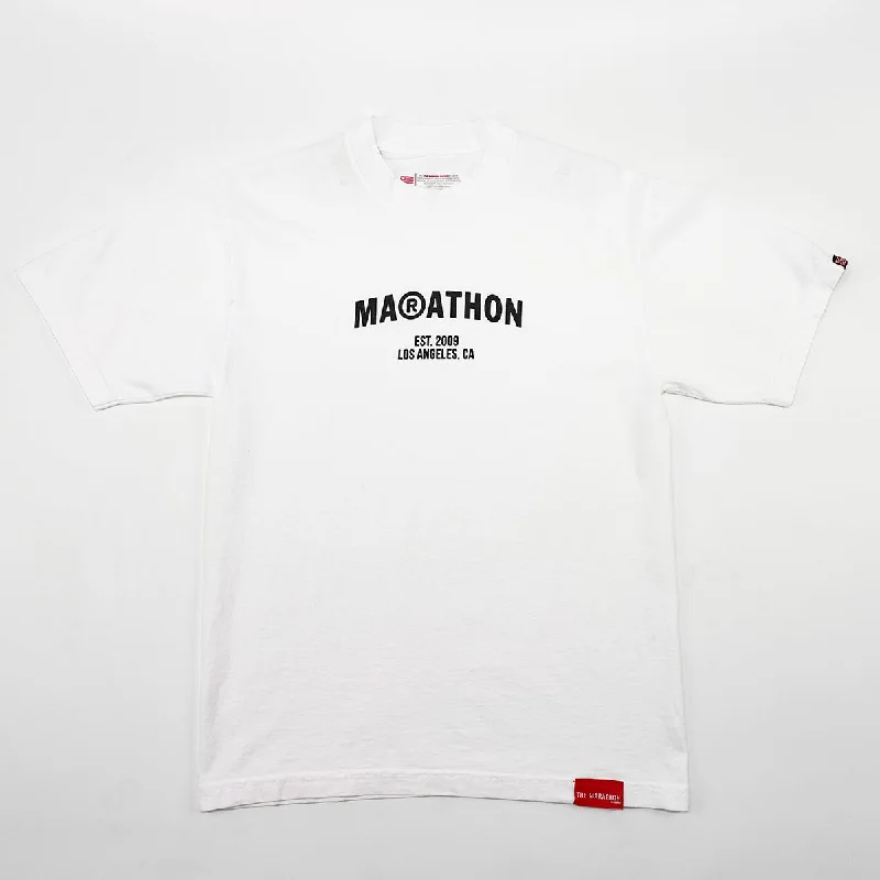 Marathon Registered T-Shirt - White/Black