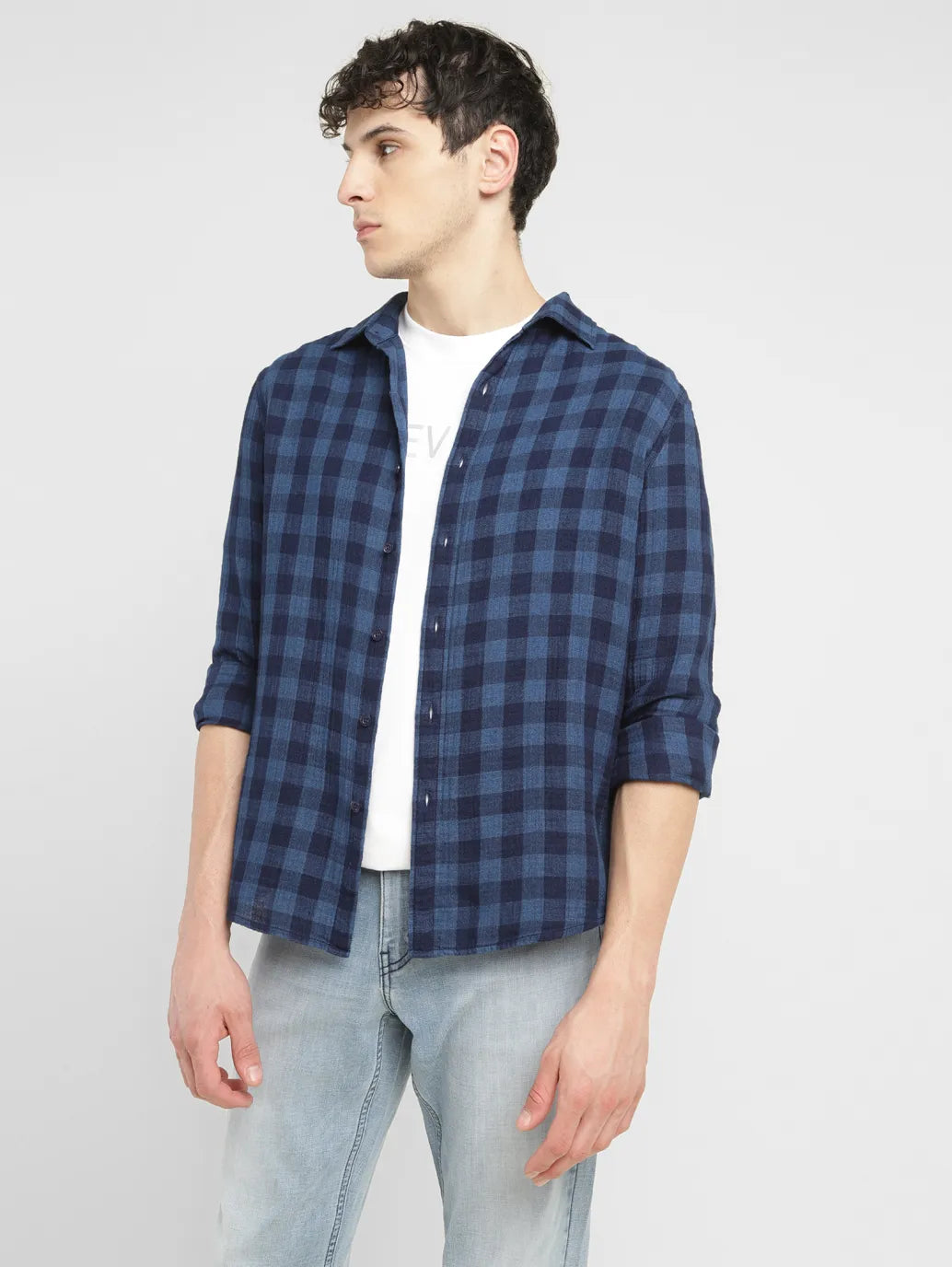 Men's Checkered Slim Fit  Shirt