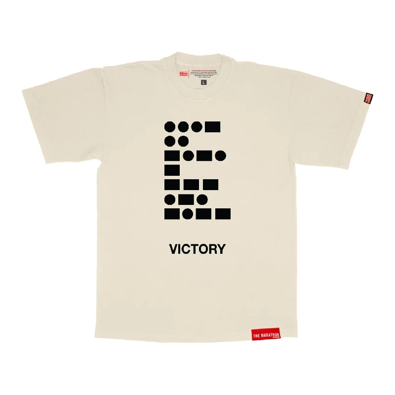 Morse Code Victory T-Shirt - Bone