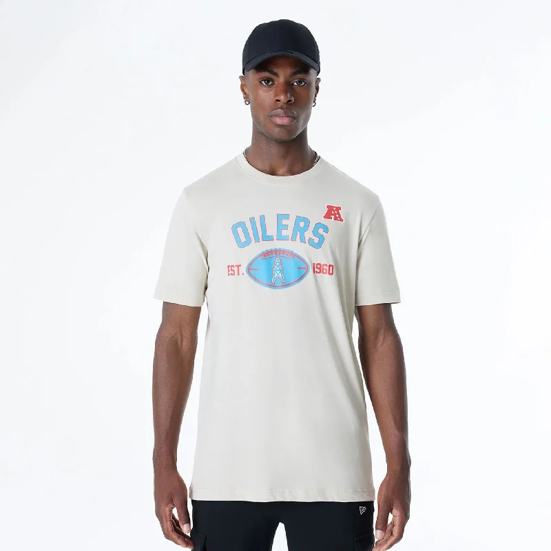 NFL Oilers NFL 3rd Down Historic Light Beige T-Shirt