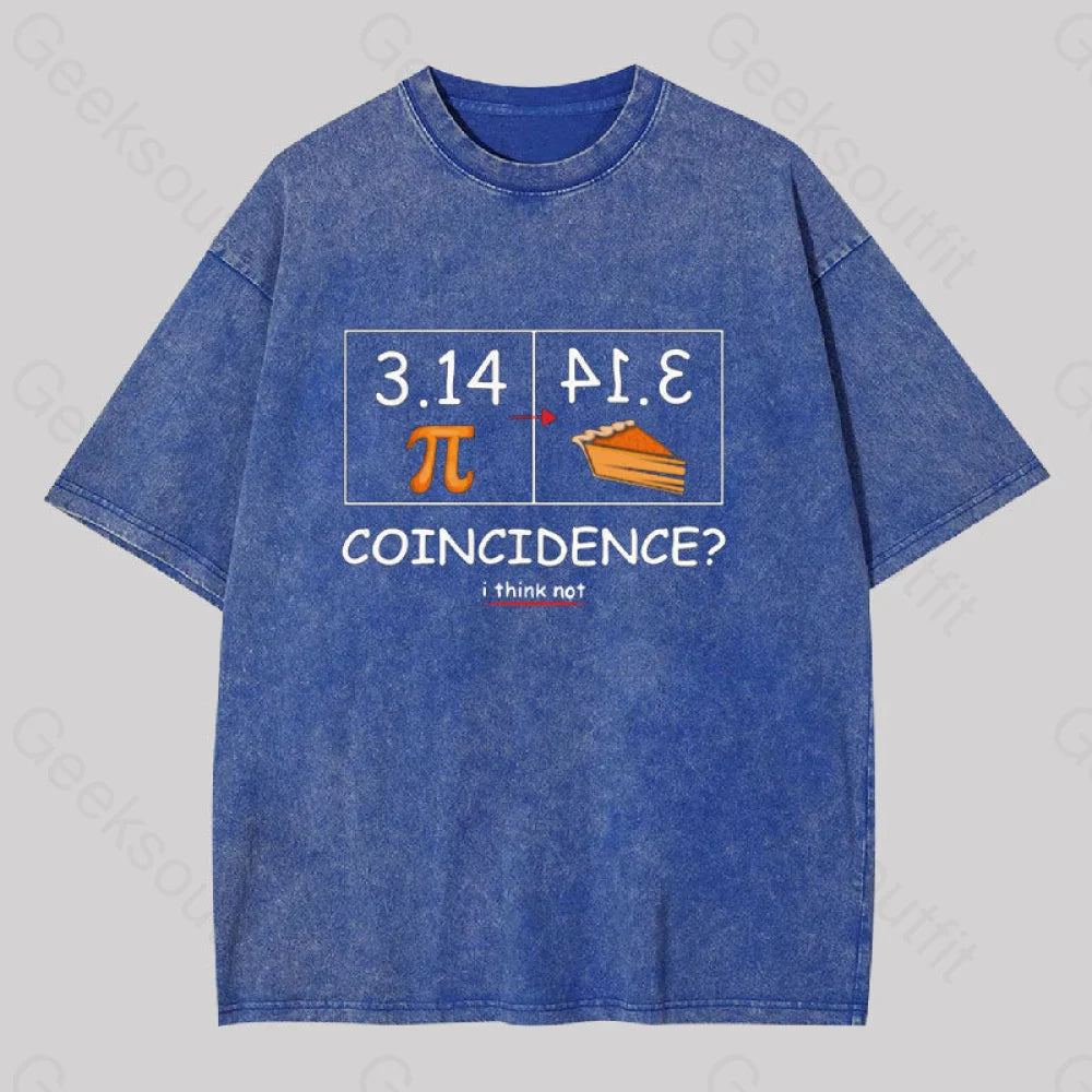 Pi Pie Math Professor Geek Washed T-shirt