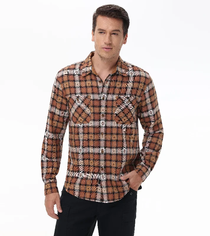 Plaid Jacquard Shirt