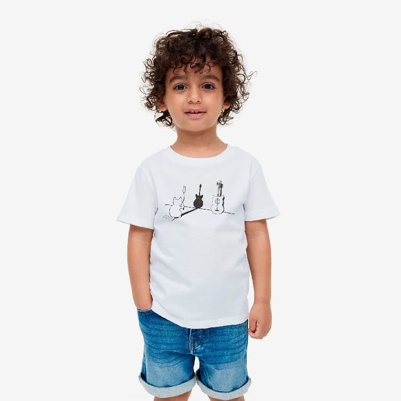 Polo Republica Boy's Cat Guitar Printed Tee Shirt