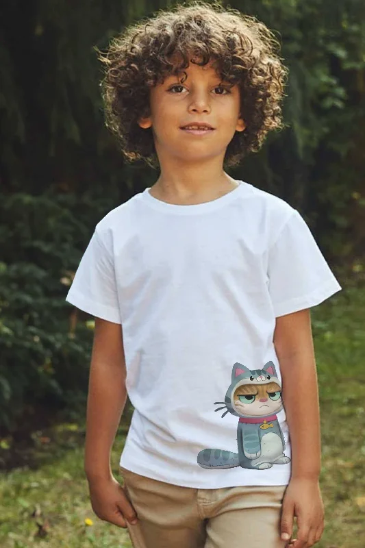 Polo Republica Boy's Cat Printed Tee Shirt