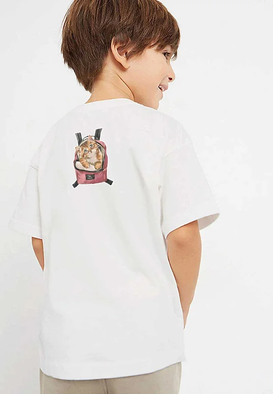 Polo Republica Boy's Say Cheese Cat Printed Tee Shirt