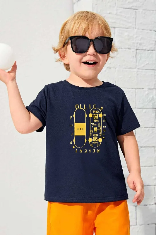 Polo Republica Boy's Skate Board Printed Tee Shirt