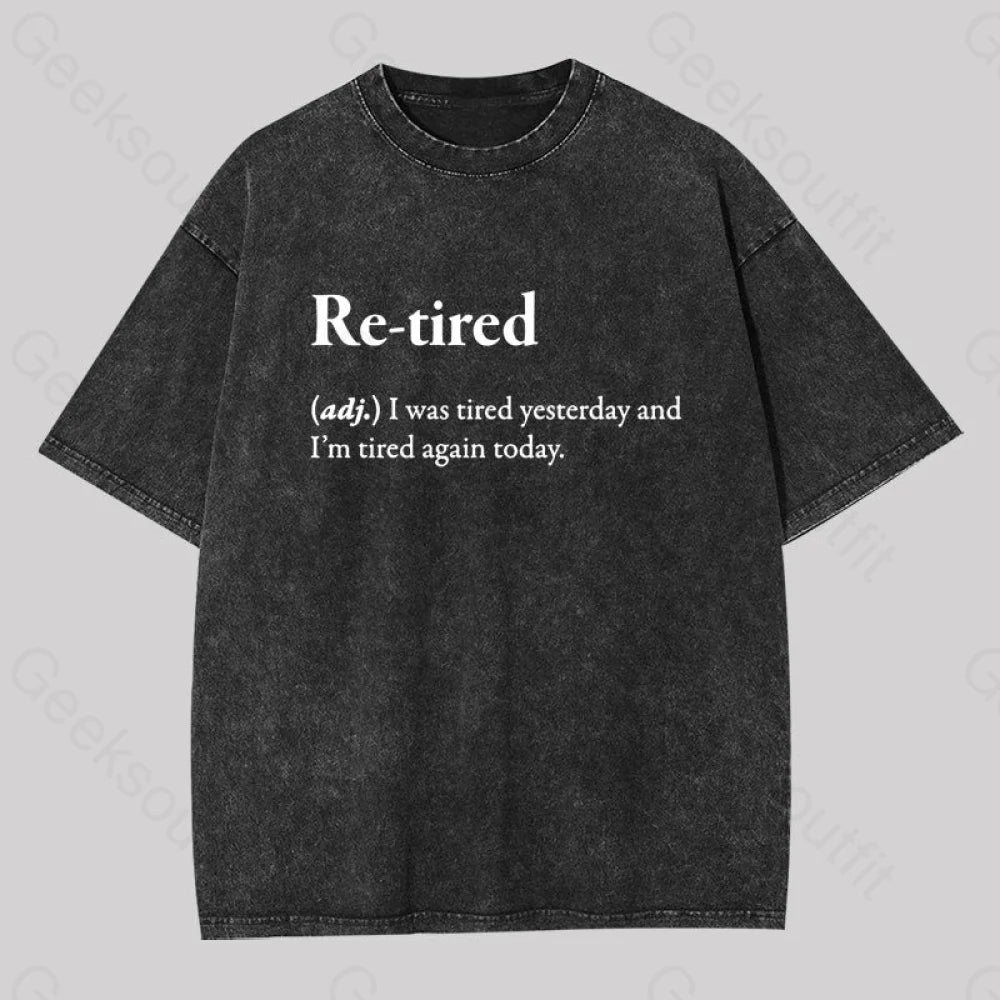 Retired Definition Geek Washed T-shirt