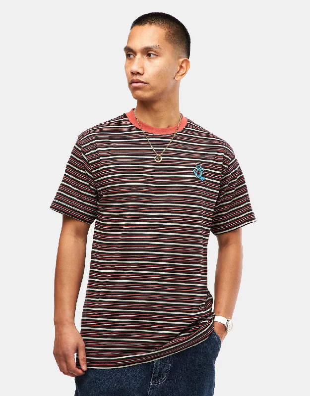 Santa Cruz Mini Hand Stripe T-Shirt - Black Stone Stripe