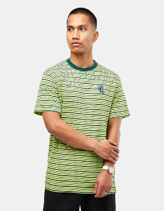 Santa Cruz Mini Hand Stripe T-Shirt - Matcha Stripe