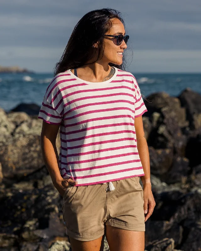 Skye Stripe T-Shirt - Fuchsia