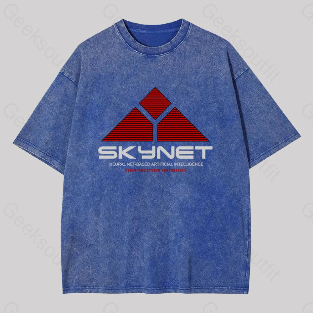 Skynet-Neural Net Based Artificial Intelligence Washed T-Shirt