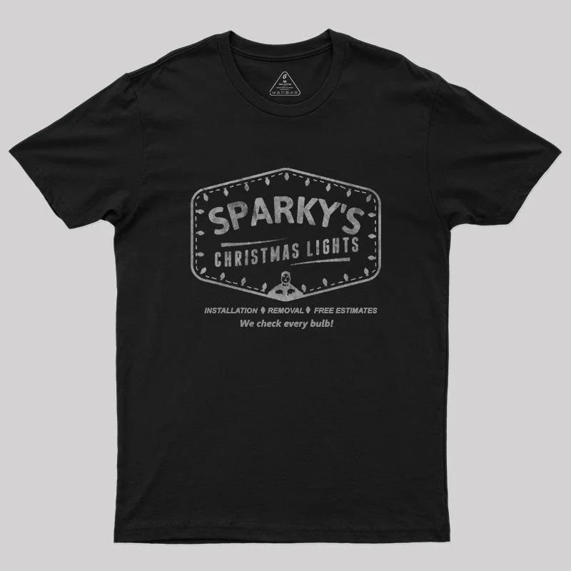 Sparky's Christmas Lights Geek T-Shirt