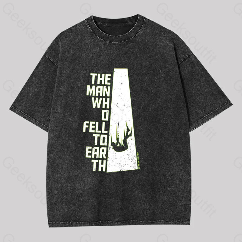 The Man Who Fell to Earth Geek Washed T-shirt