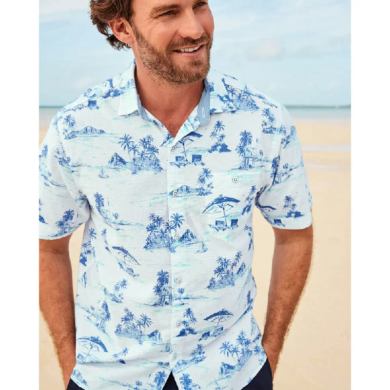 Tommy Bahama Nova Wave Beach Days Camp Shirt - White