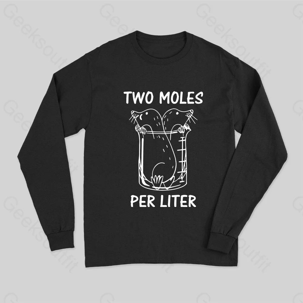 Two Moles Per Liter Long Sleeve T-Shirt