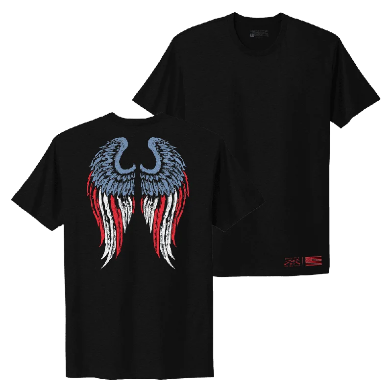 Women's Freedom Angel Boyfriend Fit T-Shirt - Black