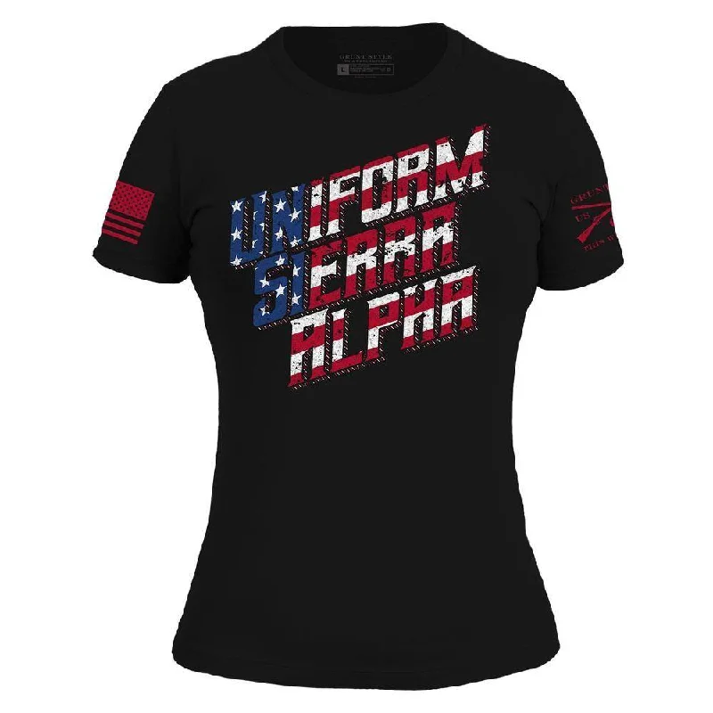 Women's USA Slim Fit T-Shirt - Black