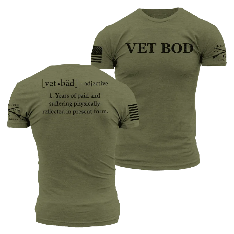 Women's Vet Bod Boyfriend Fit T-Shirt - Military Green