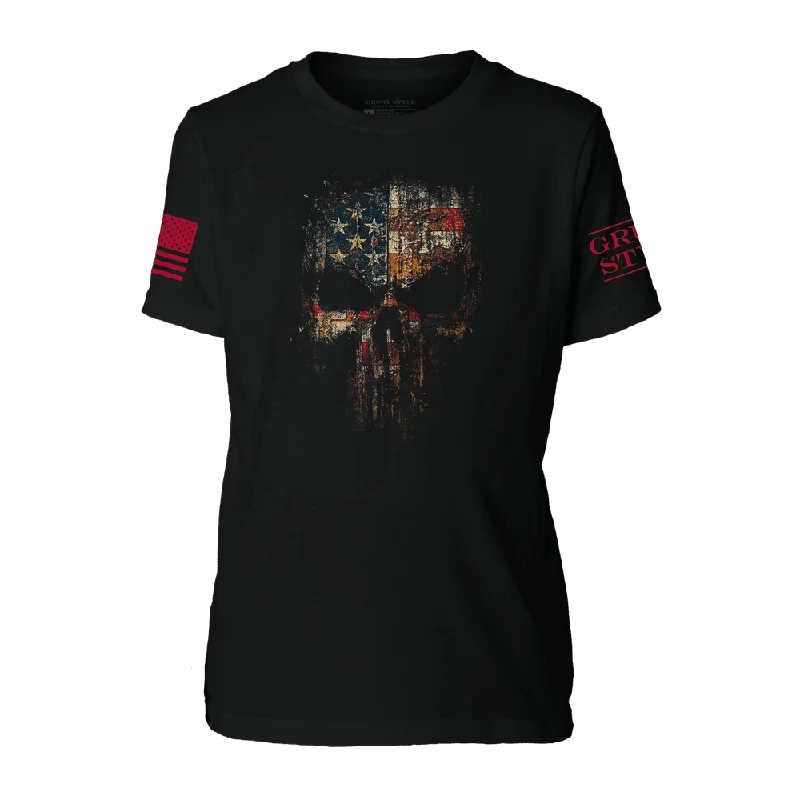 Youth Red Blood American Reaper T-Shirt - Black