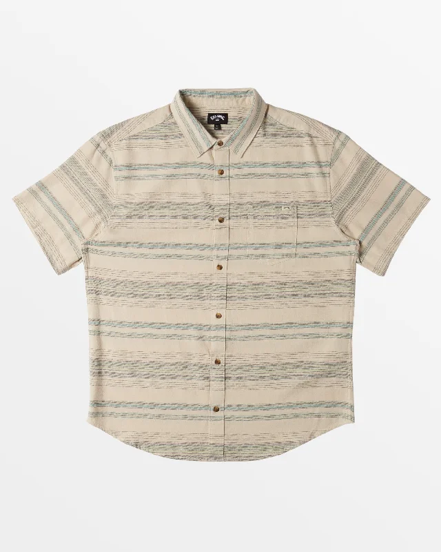 All Day Stripe Short Sleeve Woven Shirt - Cream