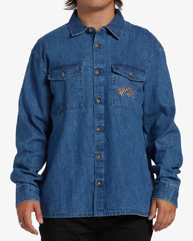 Bong Days Long Sleeve Top - Denim Blue