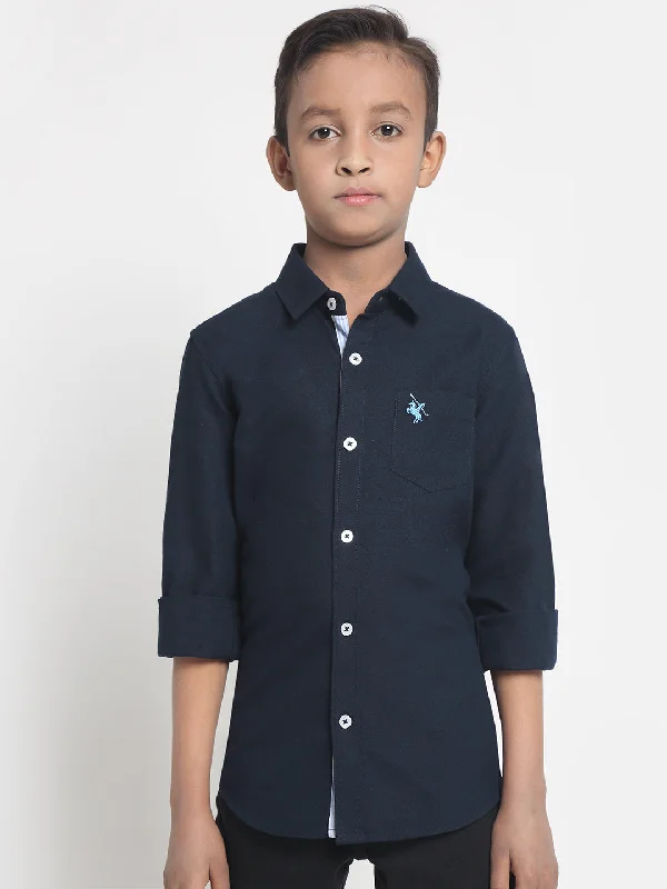 Boys Navy Blue Shirt