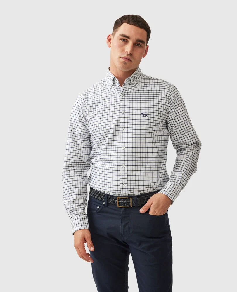 Rodd & Gunn - Gunn Check Oxford Shirt - Navy & White