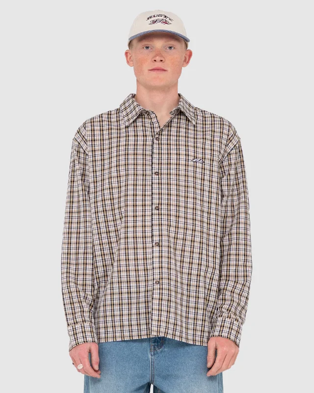 DATSUN CHECK LONG SLEEVE SHIRT