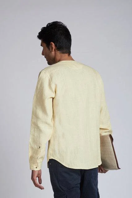 Delta Asymmetric Shirt Light Yellow