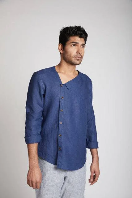 Delta Asymmetric Shirt Navy