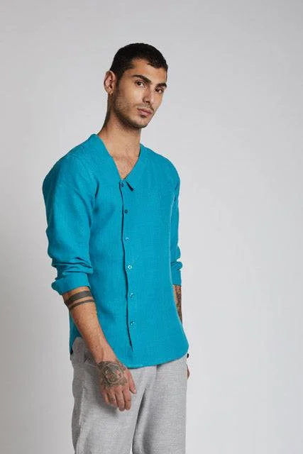 Delta Asymmetric Shirt Teal