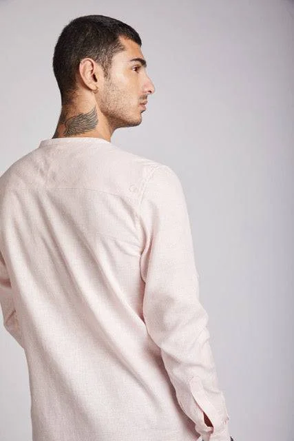 Kaliedoscope Round Neck Shirt Peach Stripes