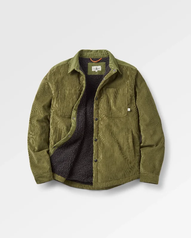 Kodiak 2.0 Sherpa Lined Cord Overshirt - Khaki