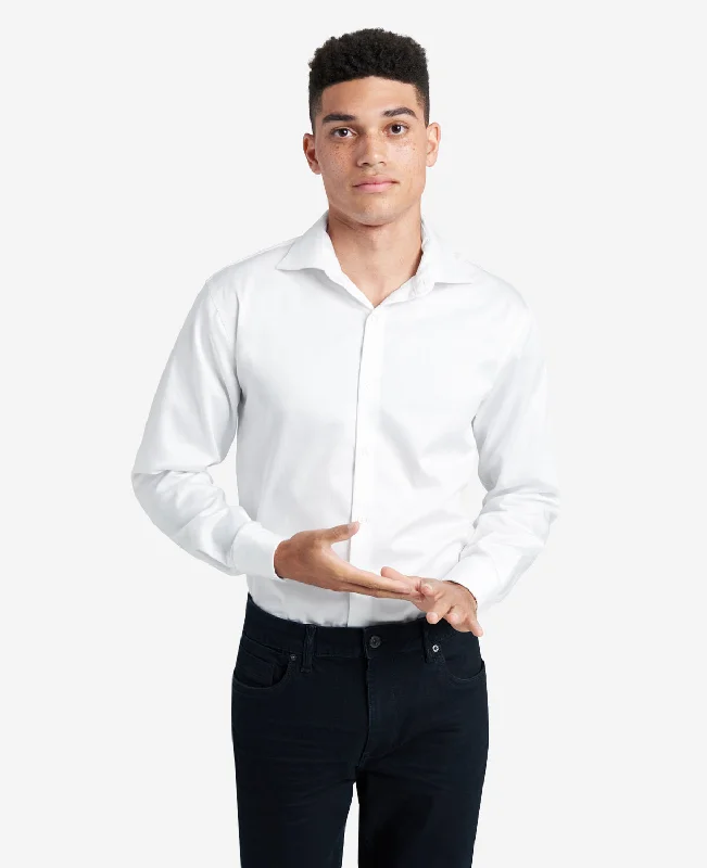 Regular-Fit Button-Down Stretch Dress Shirt with TEK FIT