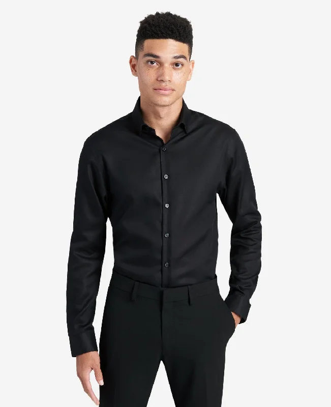 Slim-Fit Button-Down Stretch Dress Shirt with TEK FIT