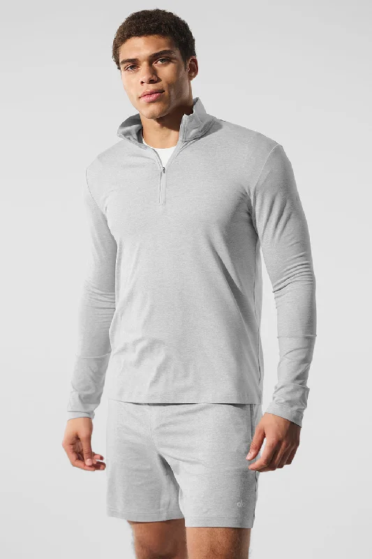 Conquer 1/4 Zip Reform Long Sleeve - Athletic Heather Grey